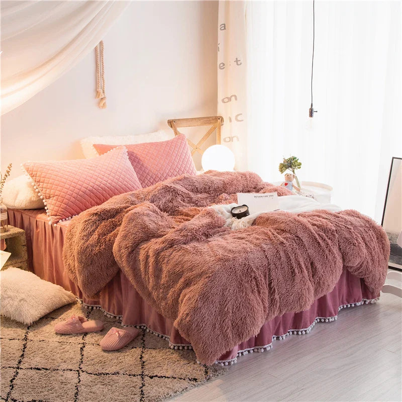 Velvet Duvet Cover - 4 Piece Bedding Set