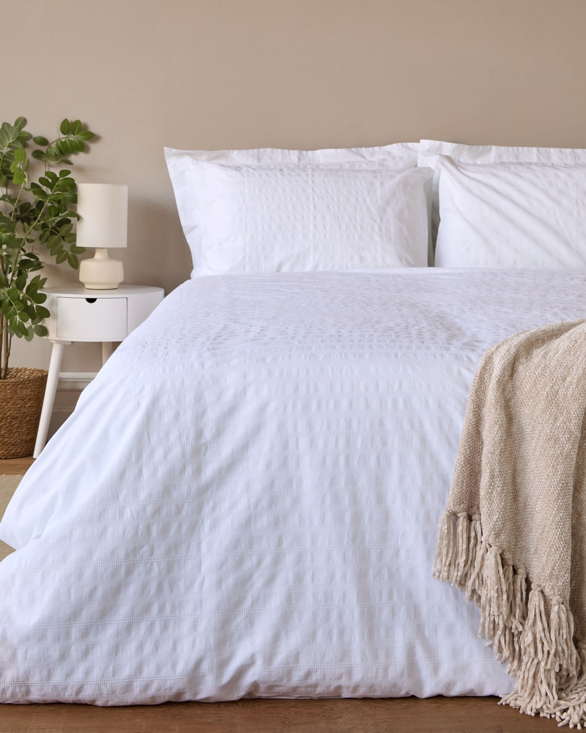 Waffle Stripe Duvet Set