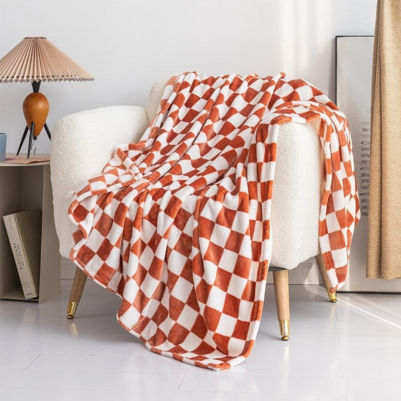 Checkered Flannel Throw Blanket