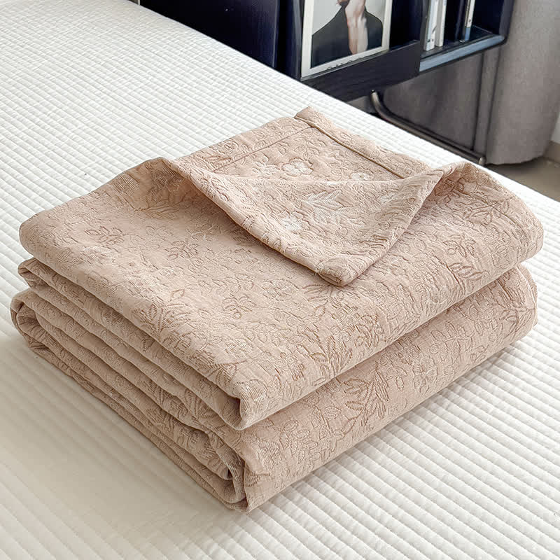 Organic Cotton Quilt - Floral Leaf Patern