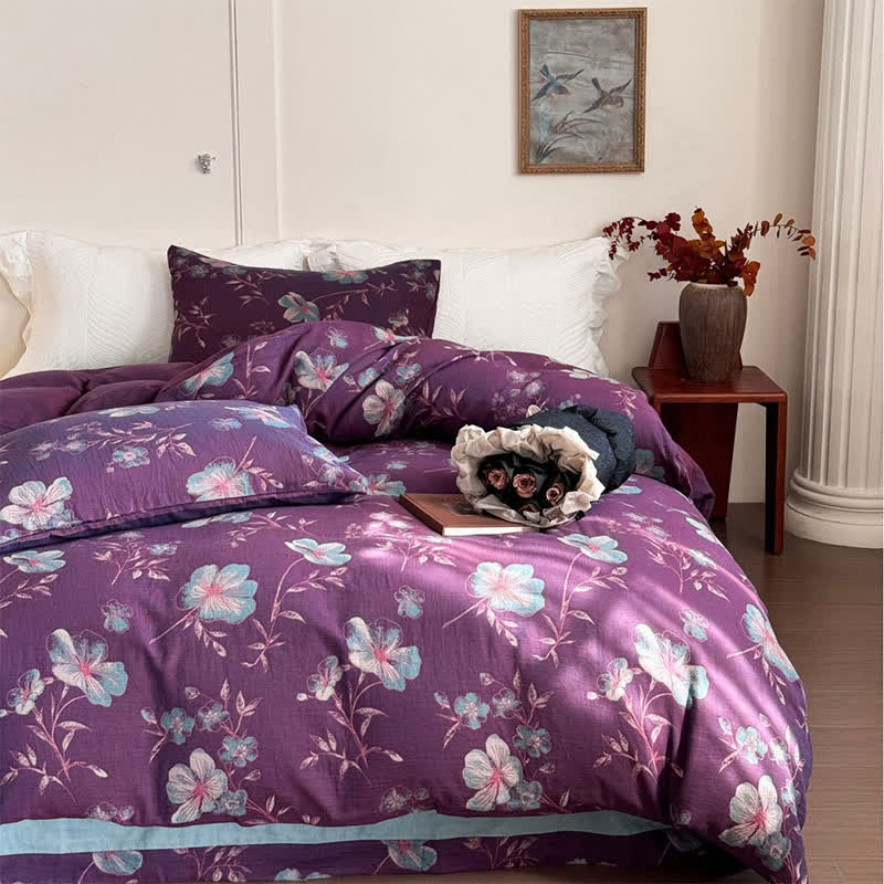 Flower Bedding Set - Cotton Duvet Cover(4 PCS)