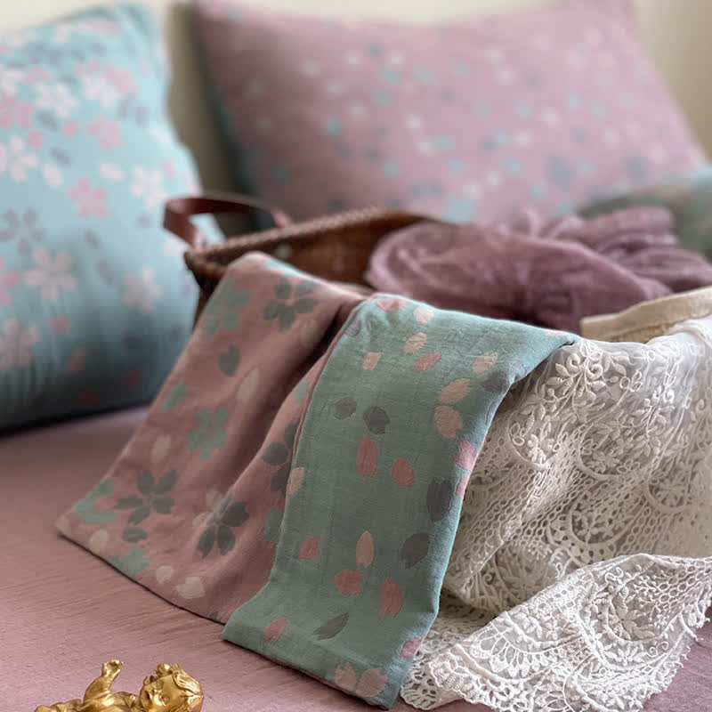 Floral Bedding Set - Lavender Duvet Cover & Flat Sheet (4 PCS)
