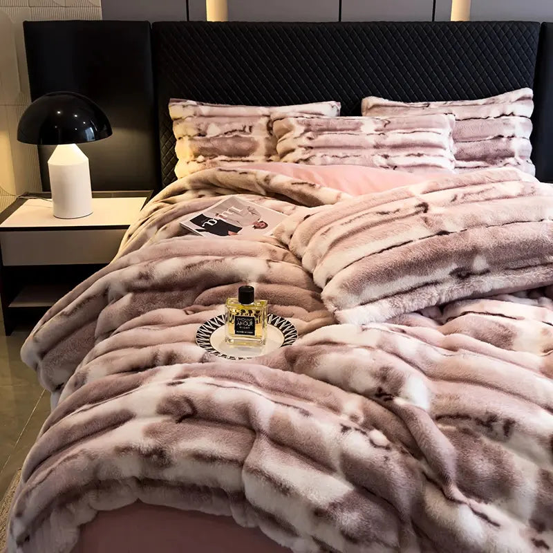 Velvet Bedding Set - Faux Fur Ultra Soft (4PCS)