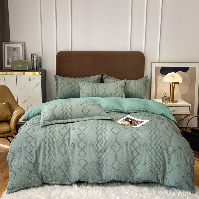 Vintage Tufted Bedding Set - 4PCS