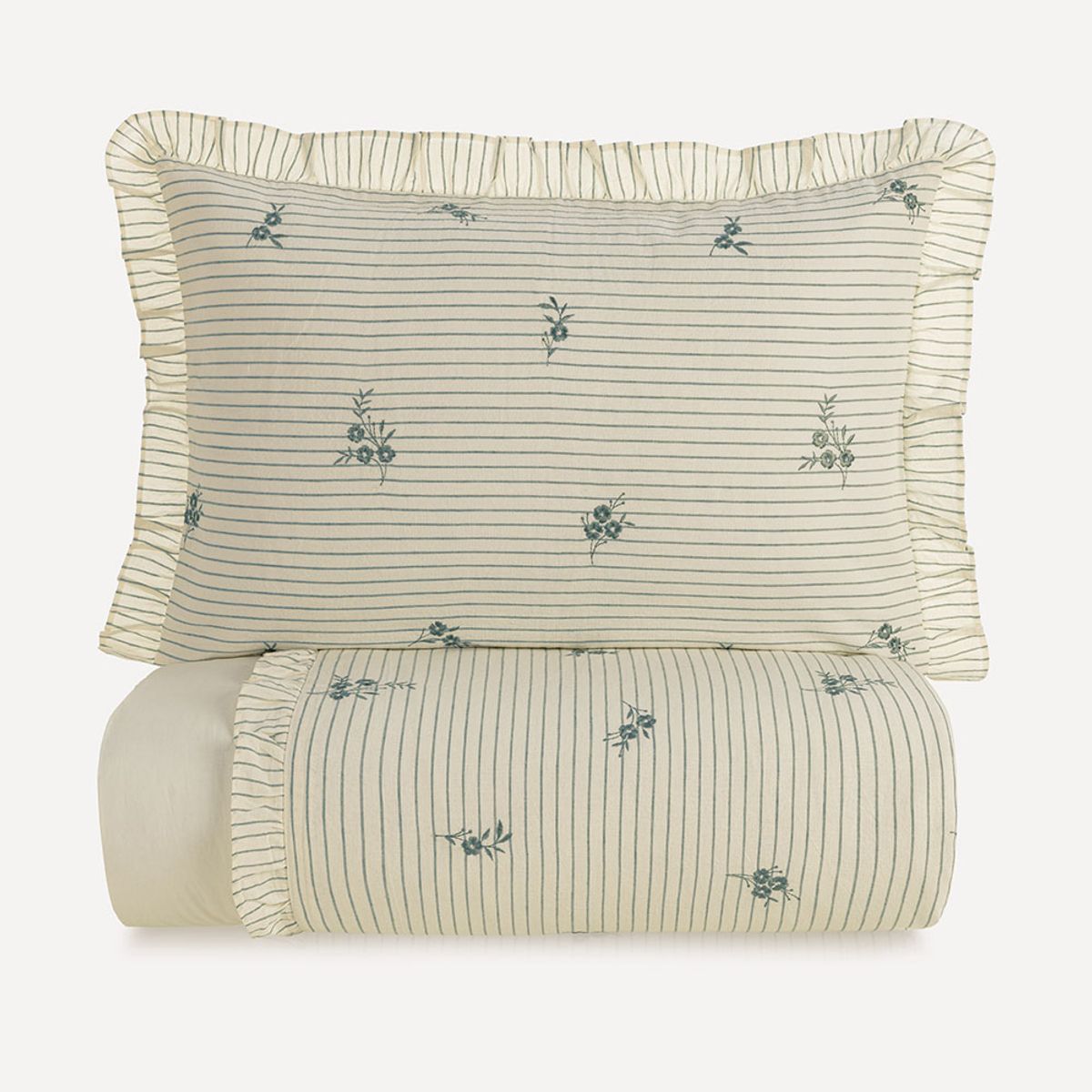 Elise 200 Thread Count Embroidered Double Bedspread with 2 Pillow Shams