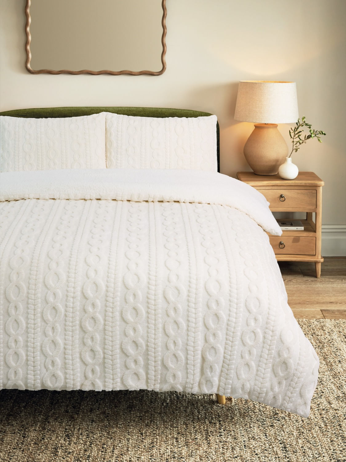 Cable Knit Fleece Duvet Set