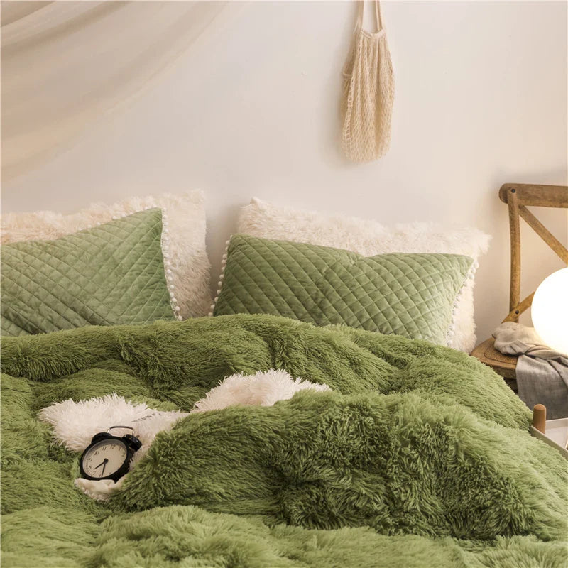 Velvet Duvet Cover - 4 Piece Bedding Set