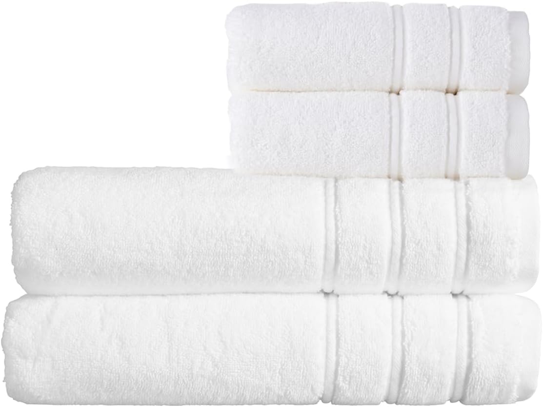 Christy Antalya Large Bath Towels | Set of 6 | 100% Turkish Cotton | 600GSM | Soft Plush Luxury Towel Set | 2 Bath Towels 2 Hand Towels 2 Face Cloths | Quick Dry | Denim Blue