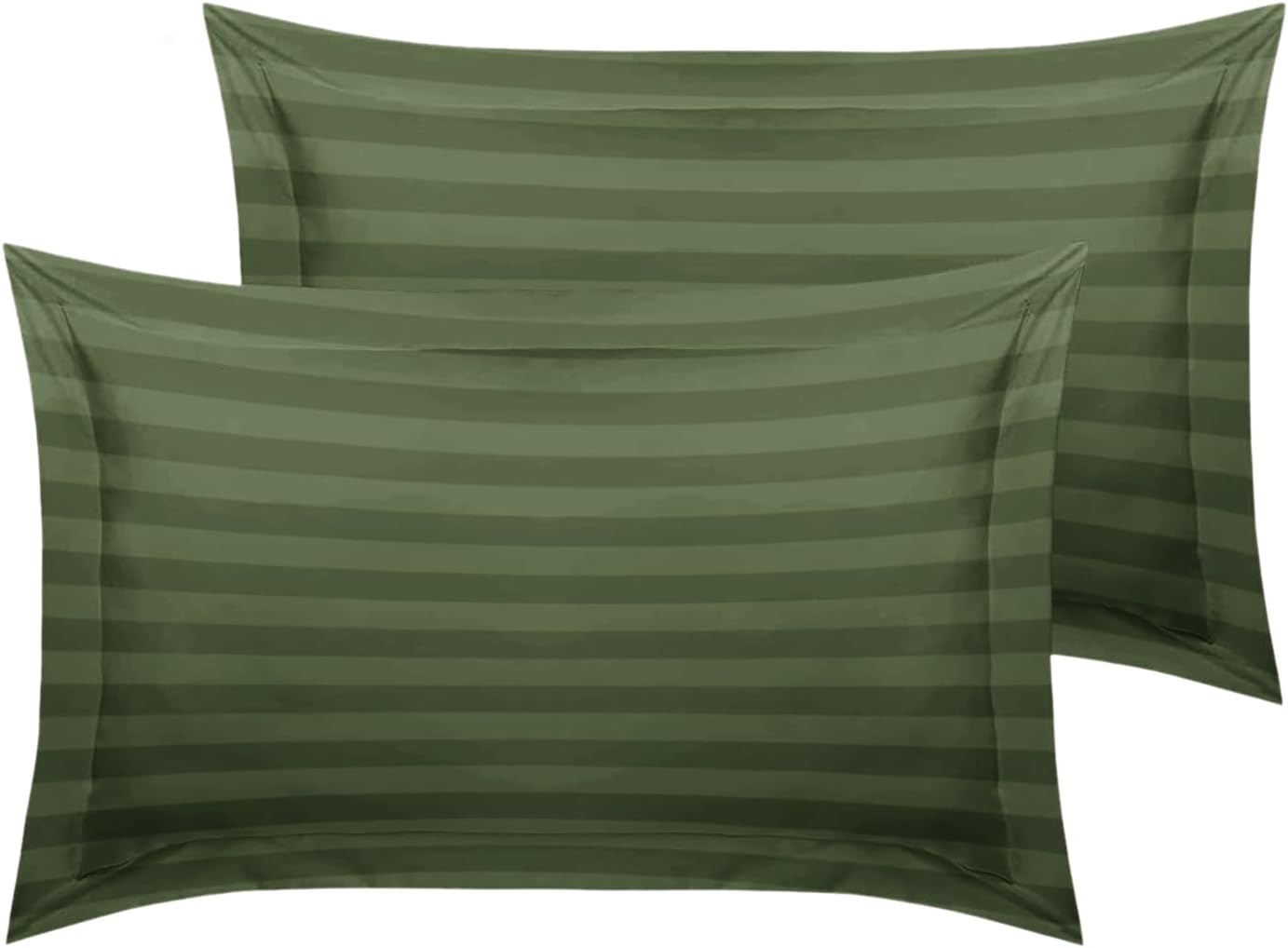 MOONLIGHT20015 Double Duvet Set Reversible Stripes Satin Double Bedding Set with 2 Pillowcases Soft Hypoallergenic Duvet Cover (Grey 200x200 CM)