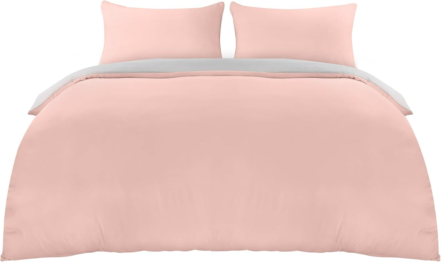 Utopia Bedding Duvet Cover Double - Soft Microfibre Polyester - Bedding Quilt Cover Set, with Pillow cases (Grey)