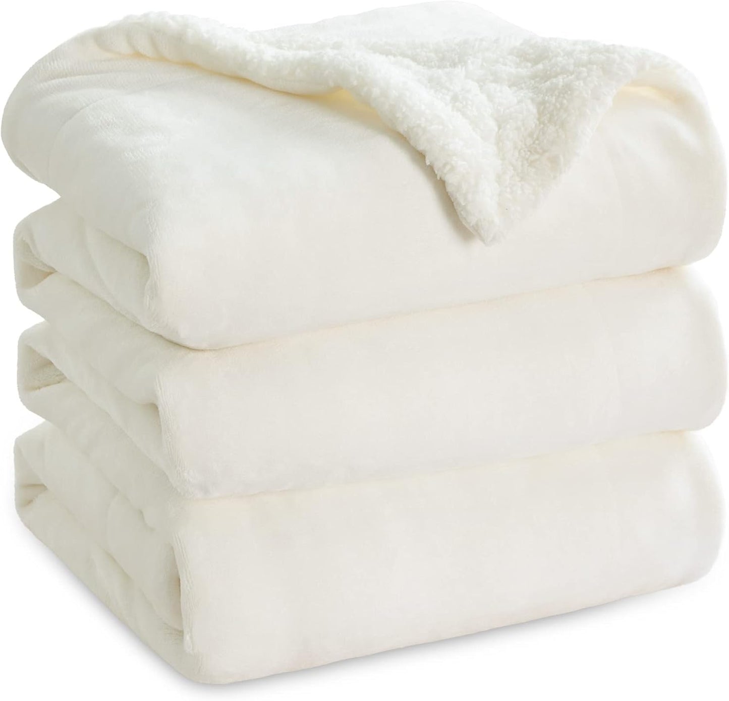 Bedsure Sherpa Fleece Throw Blanket - Fluffy Microfiber Solid Blankets for Bed and Couch Double/Twin Size, Silver Grey, 150x200cm