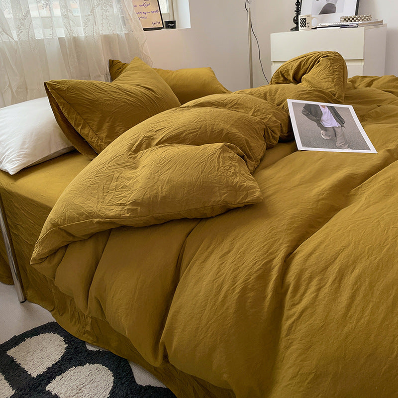 Washed Cotton Bedding Set (4PCS)