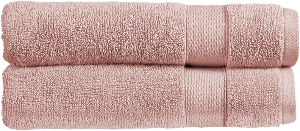 Christy Refresh Bathroom Towel Set | Set of 4 | 2 Bath 2 Hand | Quick Dry | Gentle Pastel Tones | Soft Absorbent Shower Towels | 100% Cotton 550GSM | Driftwood Brown