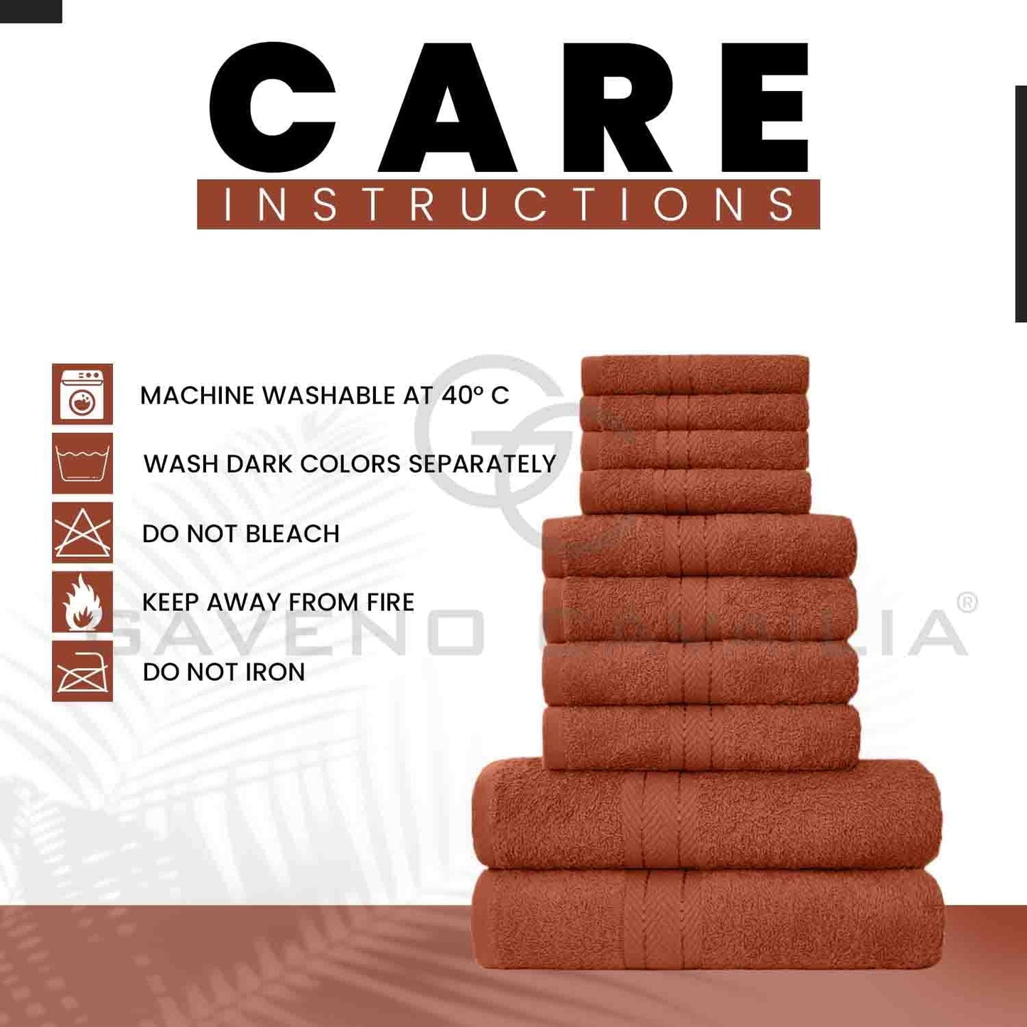 GC GAVENO CAVAILIA 10 Piece Towel Bale Set | Quick Drying Cotton Towel Highly Absorbent 450 GSM Silver Towels Set | Bathroom Towels Bale Set 4x Face 4x Hand 2x Bath Towels