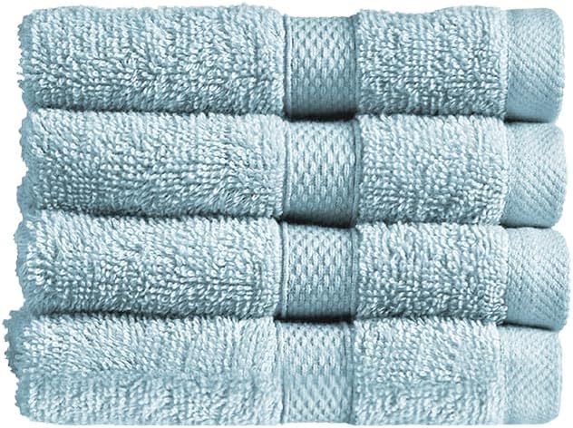 Christy Refresh Bathroom Towel Set | Set of 4 | 2 Bath 2 Hand | Quick Dry | Gentle Pastel Tones | Soft Absorbent Shower Towels | 100% Cotton 550GSM | Driftwood Brown