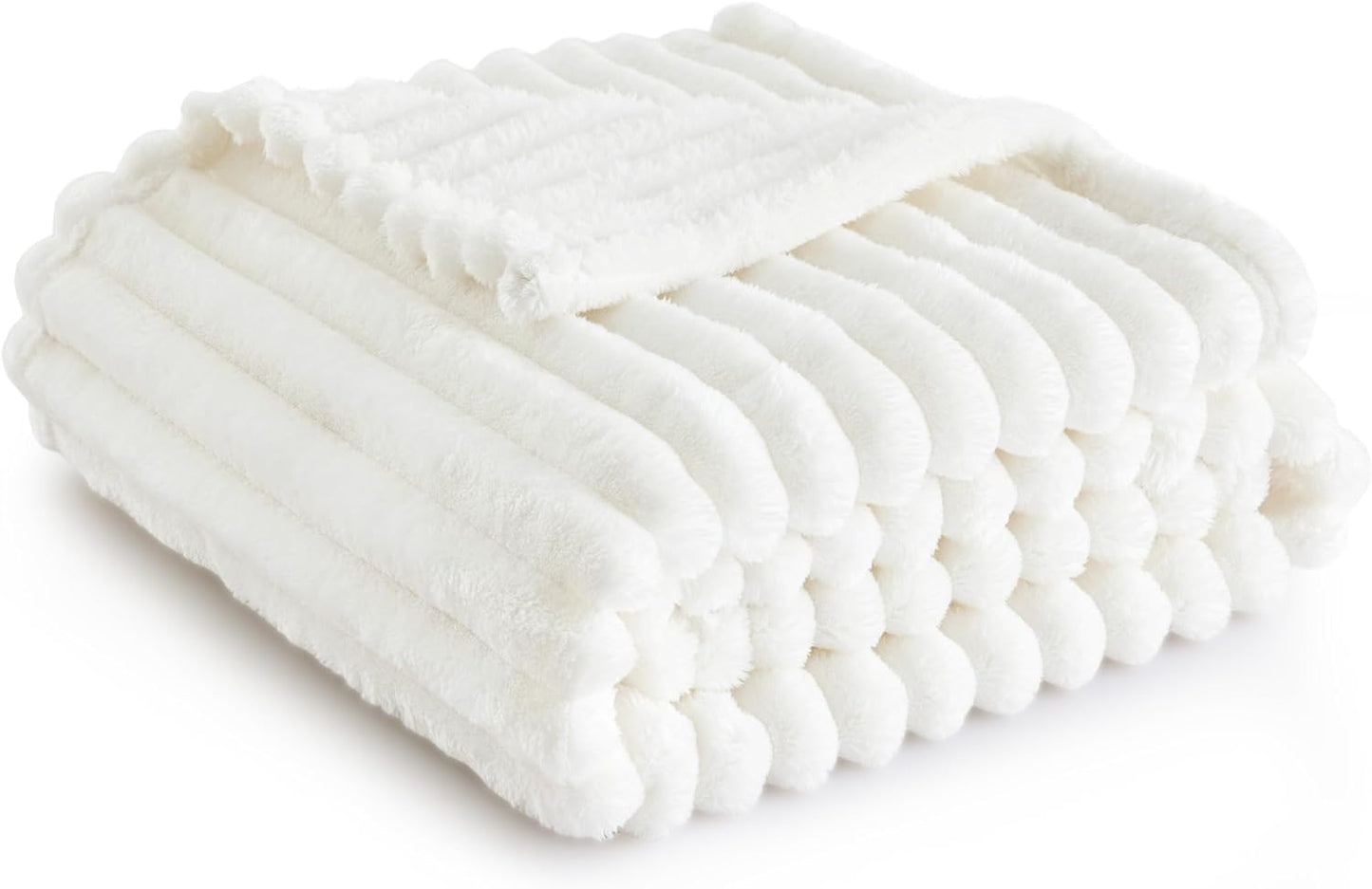 Bedsure Fleece Throw Blanket for Sofa - Fluffy Cosy Warm Blankets for Bed, Soft Cute Single Throw Gifts for Women and Girls, Ashley Blue, 130x170 cm