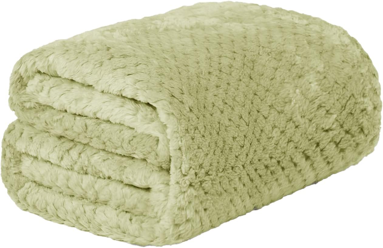 Dreamscene Sofa Throw Blanket, Soft Cosy Warm Honeycomb Waffle Fluffy Fleece Blankets for Bed Single Bed Throws Faux Fur Charcoal Grey Throw for Sofa, 125 x 150cm