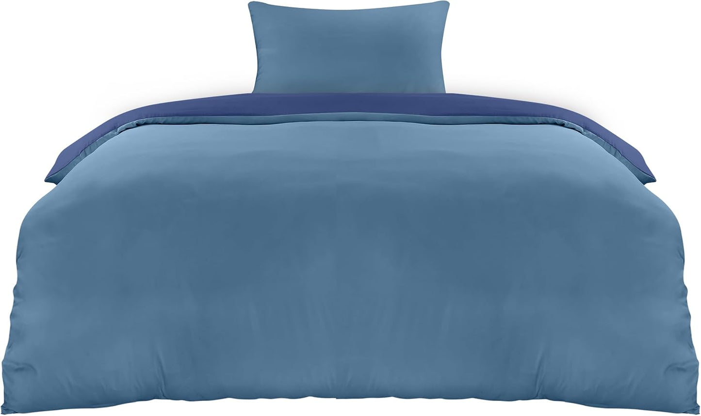 Utopia Bedding Duvet Cover Double - Soft Microfibre Polyester - Bedding Quilt Cover Set, with Pillow cases (Grey)