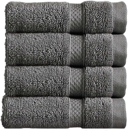 Christy Chroma Bath Towel Set | Set of 6 | 2 Bath 2 Hand 2 Face | Highly Absorbent Heavyweight 675GSM | Bold and Bright | Soft Smooth Shower Towels | 100% Cotton | Sustainably Made | Ash Grey