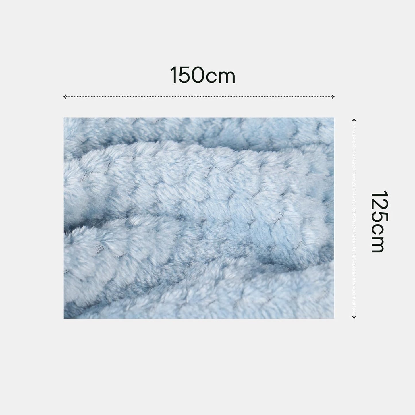 Dreamscene Sofa Throw Blanket, Soft Cosy Warm Honeycomb Waffle Fluffy Fleece Blankets for Bed Single Bed Throws Faux Fur Charcoal Grey Throw for Sofa, 125 x 150cm