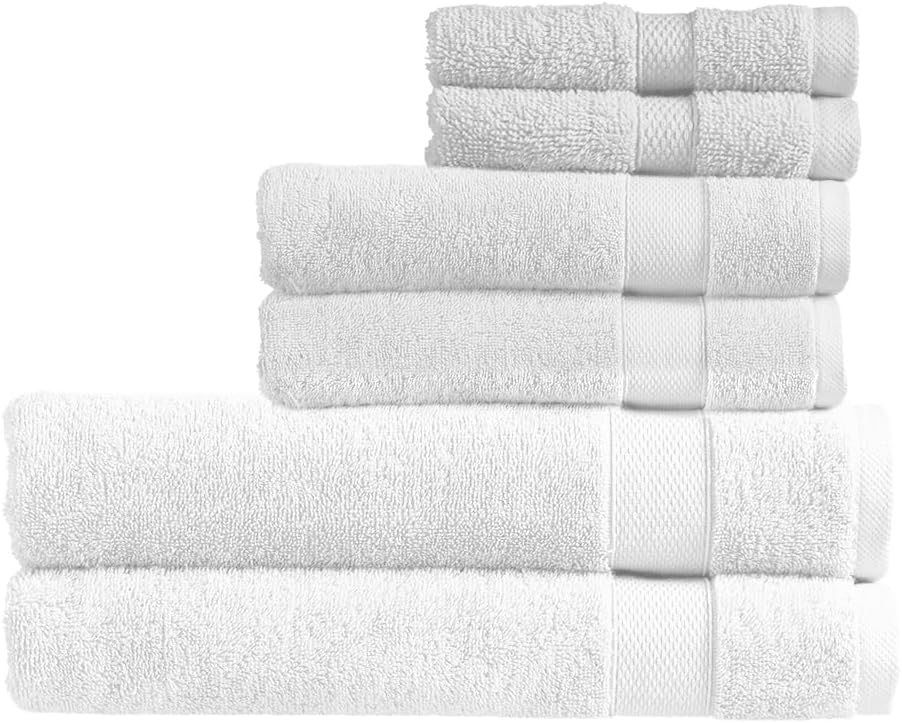 Christy Refresh Bathroom Towel Set | Set of 4 | 2 Bath 2 Hand | Quick Dry | Gentle Pastel Tones | Soft Absorbent Shower Towels | 100% Cotton 550GSM | Driftwood Brown