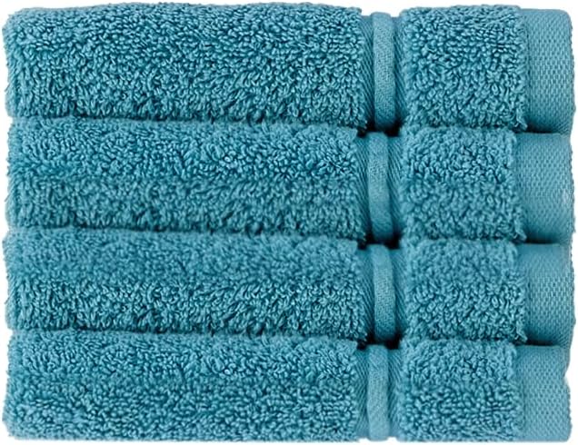 Christy Antalya Large Bath Towels | Set of 6 | 100% Turkish Cotton | 600GSM | Soft Plush Luxury Towel Set | 2 Bath Towels 2 Hand Towels 2 Face Cloths | Quick Dry | Denim Blue