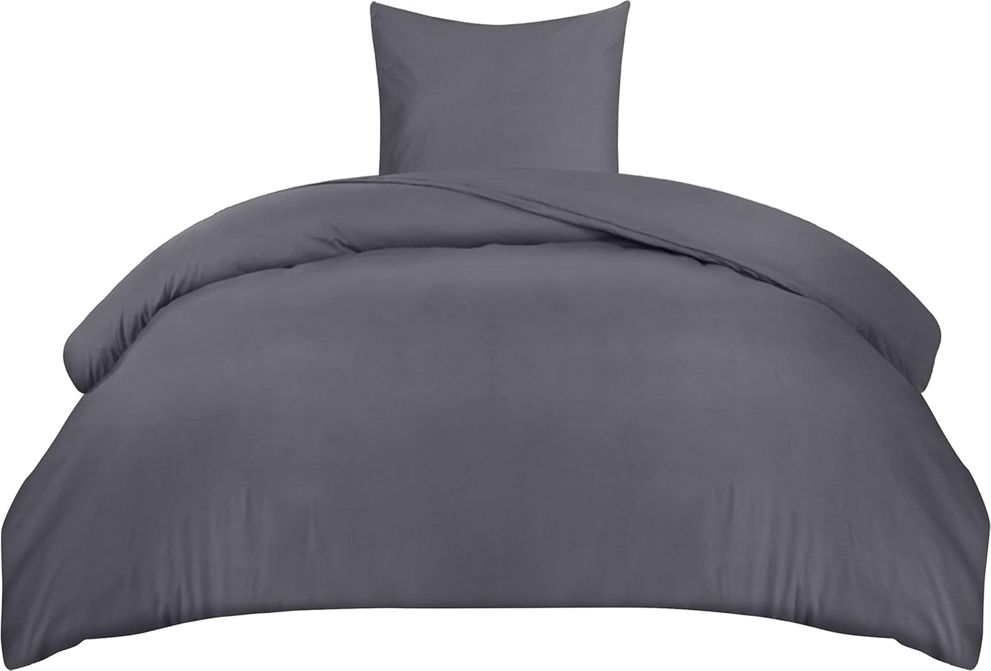 Utopia Bedding Duvet Cover Double - Soft Microfibre Polyester - Bedding Quilt Cover Set, with Pillow cases (Grey)