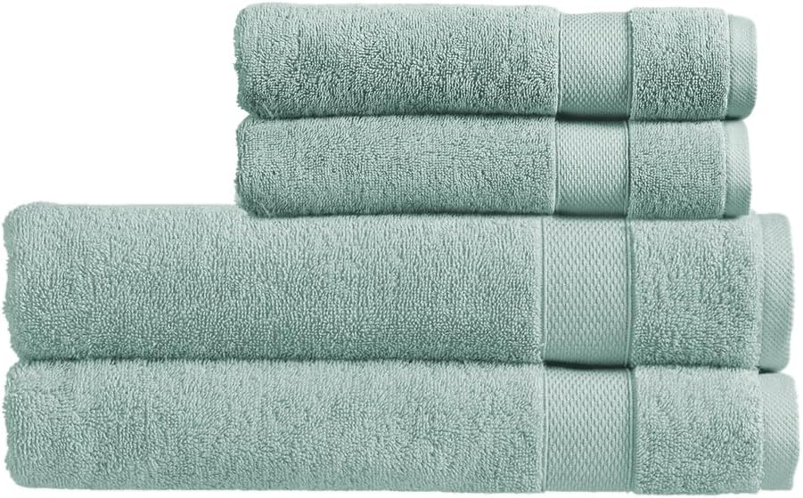 Christy Refresh Bathroom Towel Set | Set of 4 | 2 Bath 2 Hand | Quick Dry | Gentle Pastel Tones | Soft Absorbent Shower Towels | 100% Cotton 550GSM | Driftwood Brown