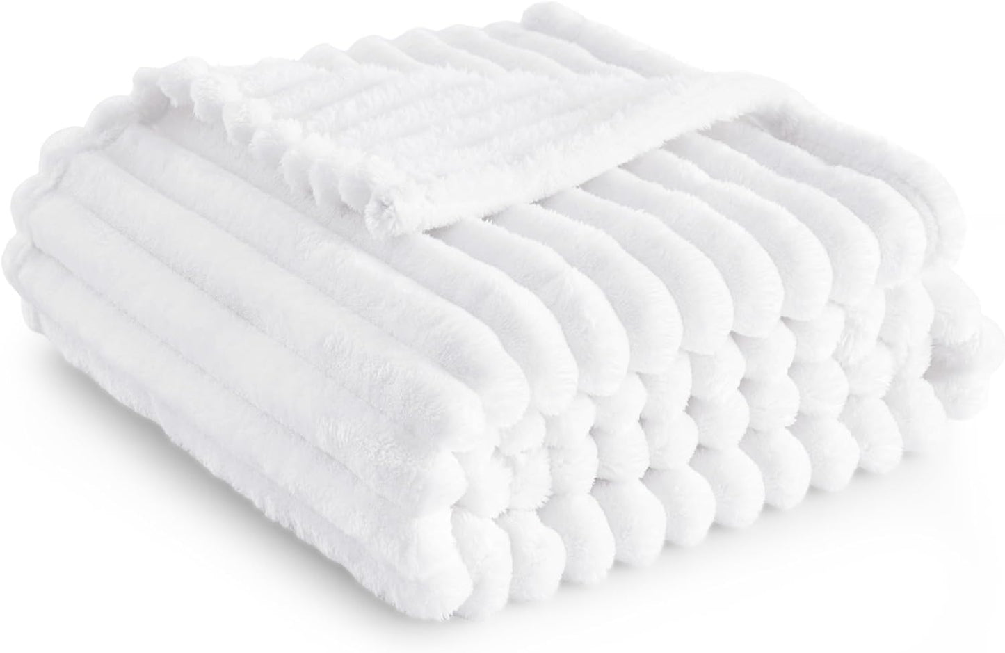 Bedsure Fleece Throw Blanket for Sofa - Fluffy Cosy Warm Blankets for Bed, Soft Cute Single Throw Gifts for Women and Girls, Ashley Blue, 130x170 cm