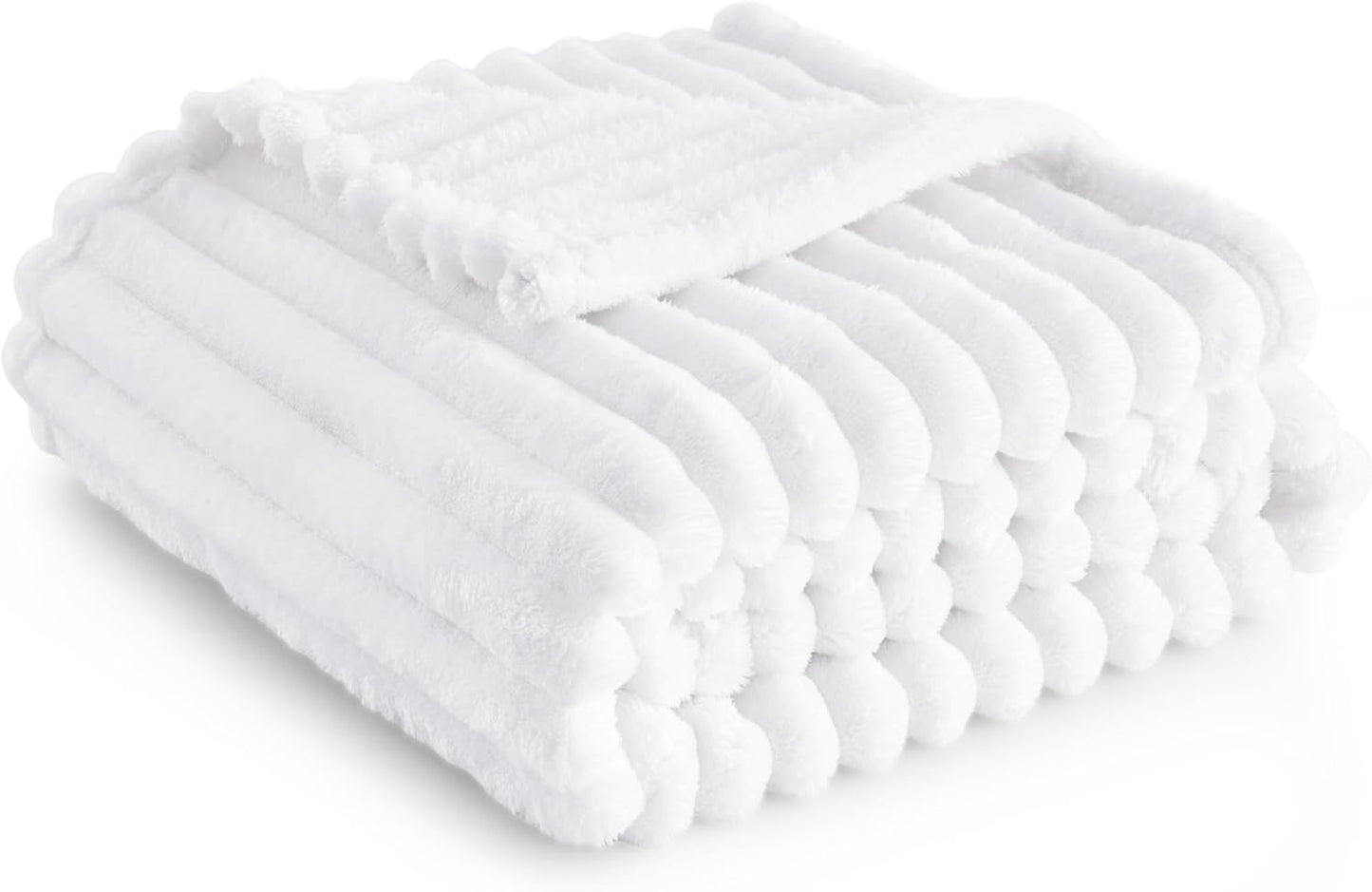Bedsure Fleece Throw Blanket for Sofa - Fluffy Cosy Warm Blankets for Bed, Soft Cute Single Throw Gifts for Women and Girls, Ashley Blue, 130x170 cm