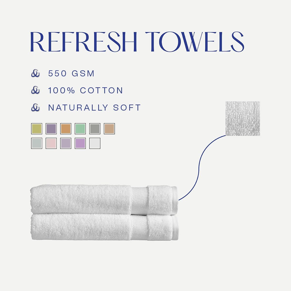 Christy Refresh Bathroom Towel Set | Set of 4 | 2 Bath 2 Hand | Quick Dry | Gentle Pastel Tones | Soft Absorbent Shower Towels | 100% Cotton 550GSM | Driftwood Brown