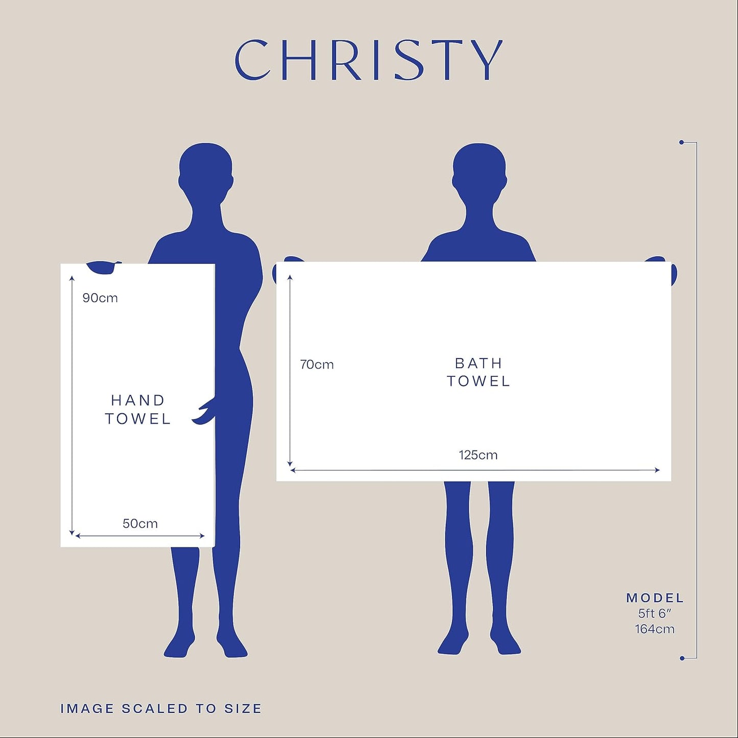 Christy Antalya Large Bath Towels | Set of 6 | 100% Turkish Cotton | 600GSM | Soft Plush Luxury Towel Set | 2 Bath Towels 2 Hand Towels 2 Face Cloths | Quick Dry | Denim Blue