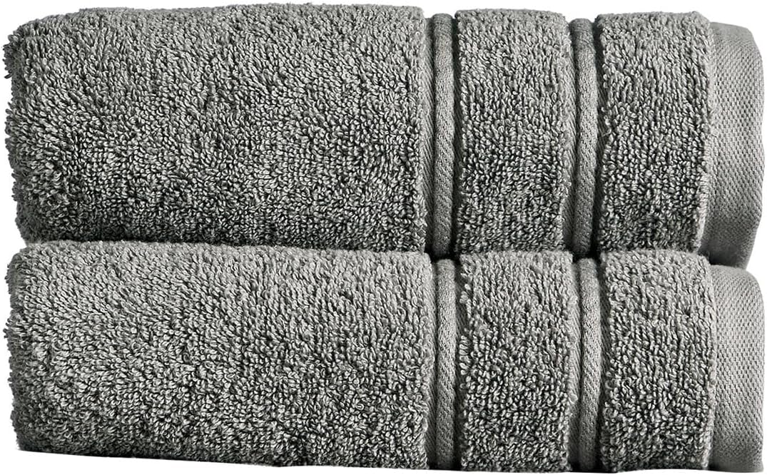 Christy Antalya Large Bath Towels | Set of 6 | 100% Turkish Cotton | 600GSM | Soft Plush Luxury Towel Set | 2 Bath Towels 2 Hand Towels 2 Face Cloths | Quick Dry | Denim Blue