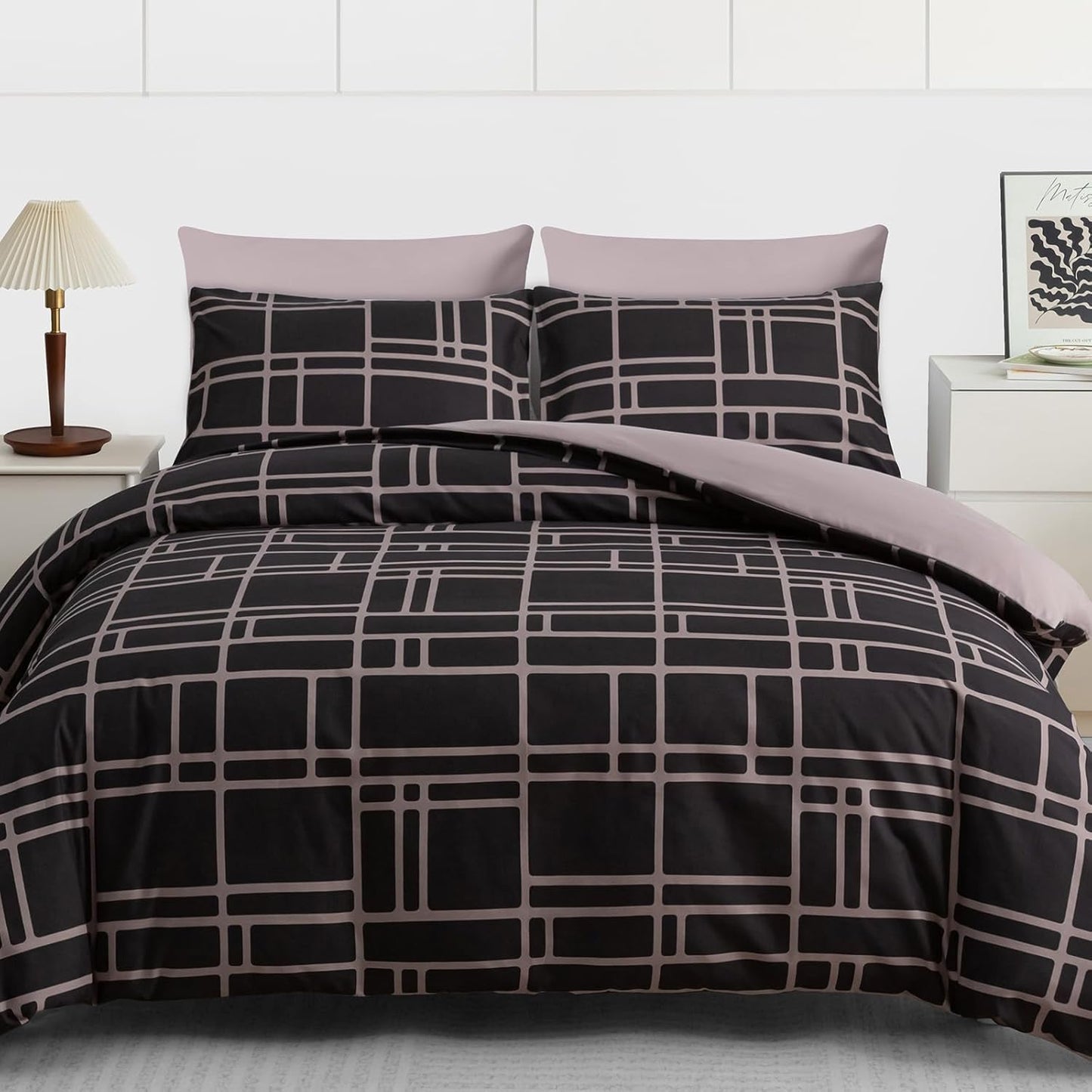 Pamposh Double Duvet Set Premium Brushed Microfiber Duvet Cover Double Ultrasoft Hypoallergenic Duvet Double Cover Set Non Iron Luxury Bedding Sets With Zipper Closure