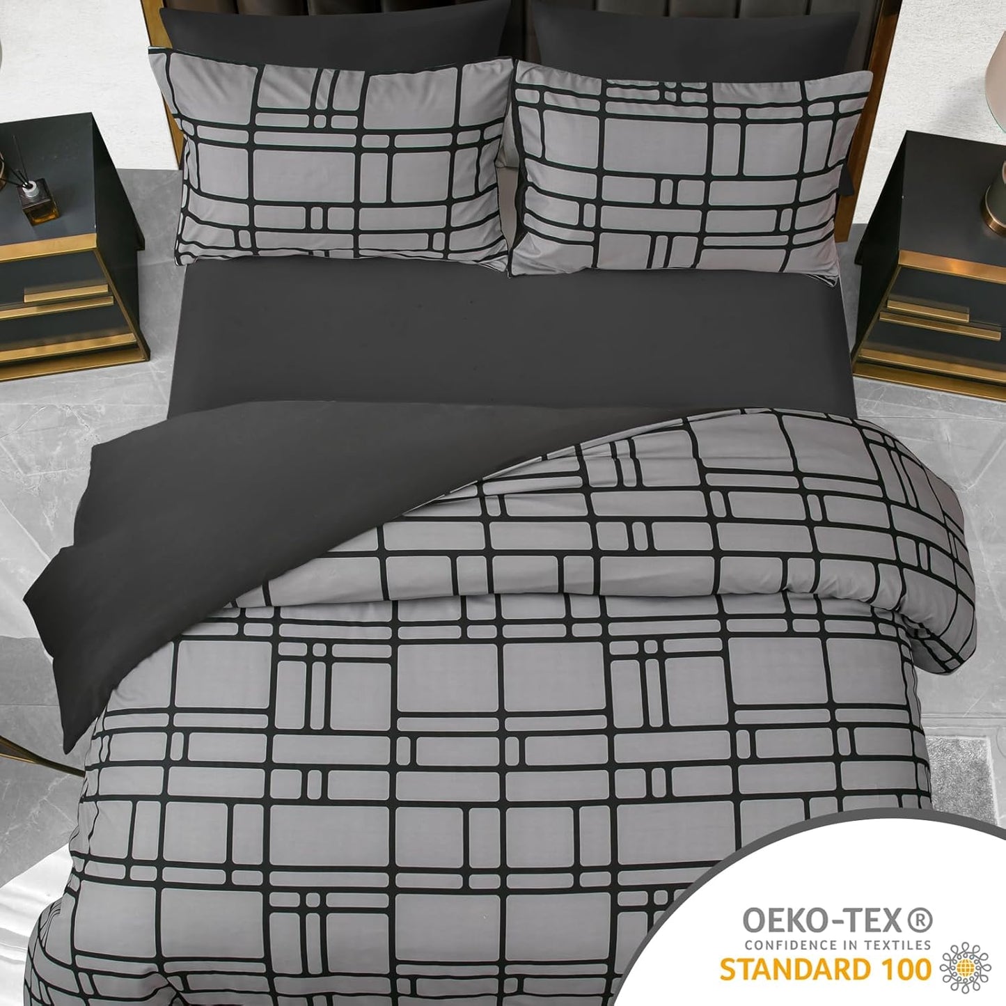 Pamposh Double Duvet Set Premium Brushed Microfiber Duvet Cover Double Ultrasoft Hypoallergenic Duvet Double Cover Set Non Iron Luxury Bedding Sets With Zipper Closure