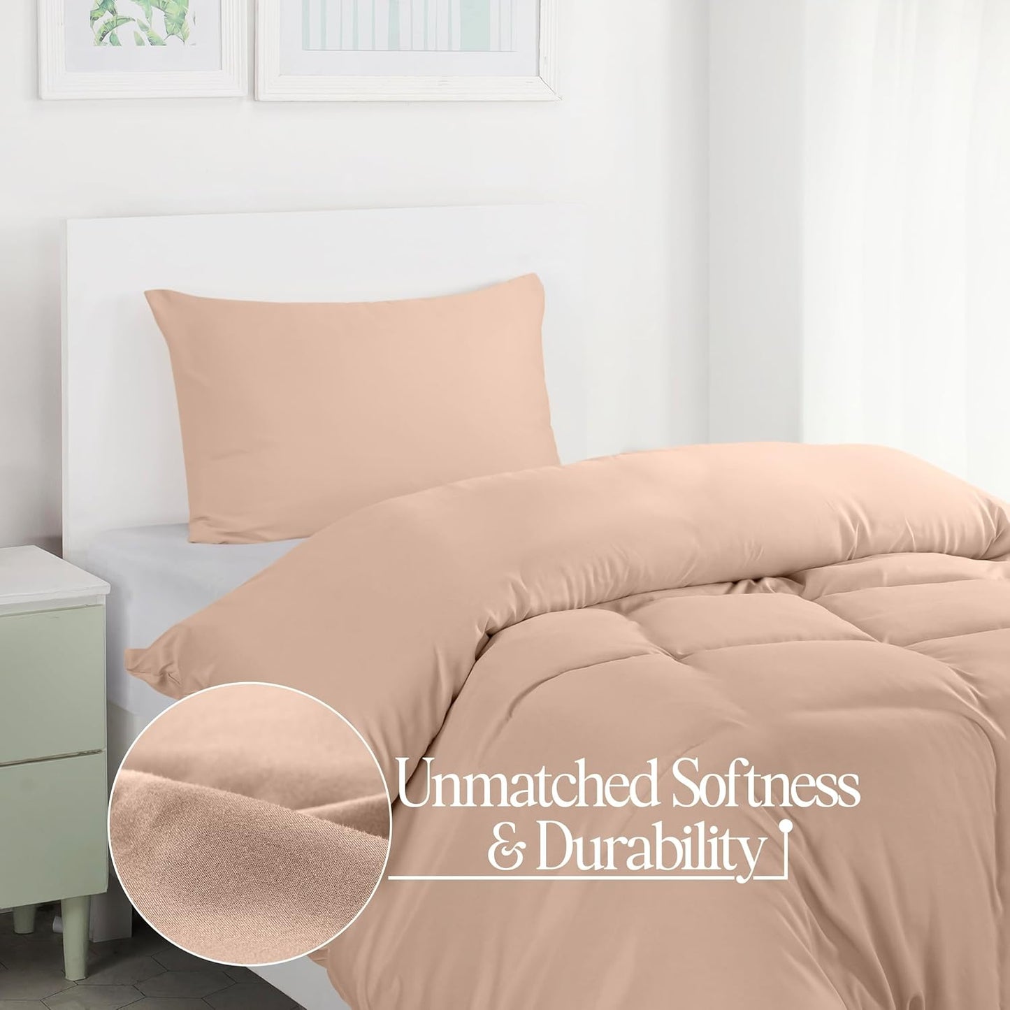Utopia Bedding Duvet Cover Double - Soft Microfibre Polyester - Bedding Quilt Cover Set, with Pillow cases (Grey)
