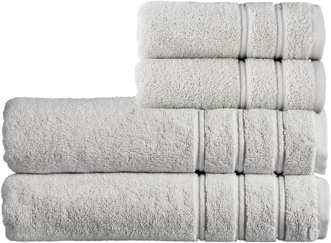 Christy Antalya Large Bath Towels | Set of 6 | 100% Turkish Cotton | 600GSM | Soft Plush Luxury Towel Set | 2 Bath Towels 2 Hand Towels 2 Face Cloths | Quick Dry | Denim Blue