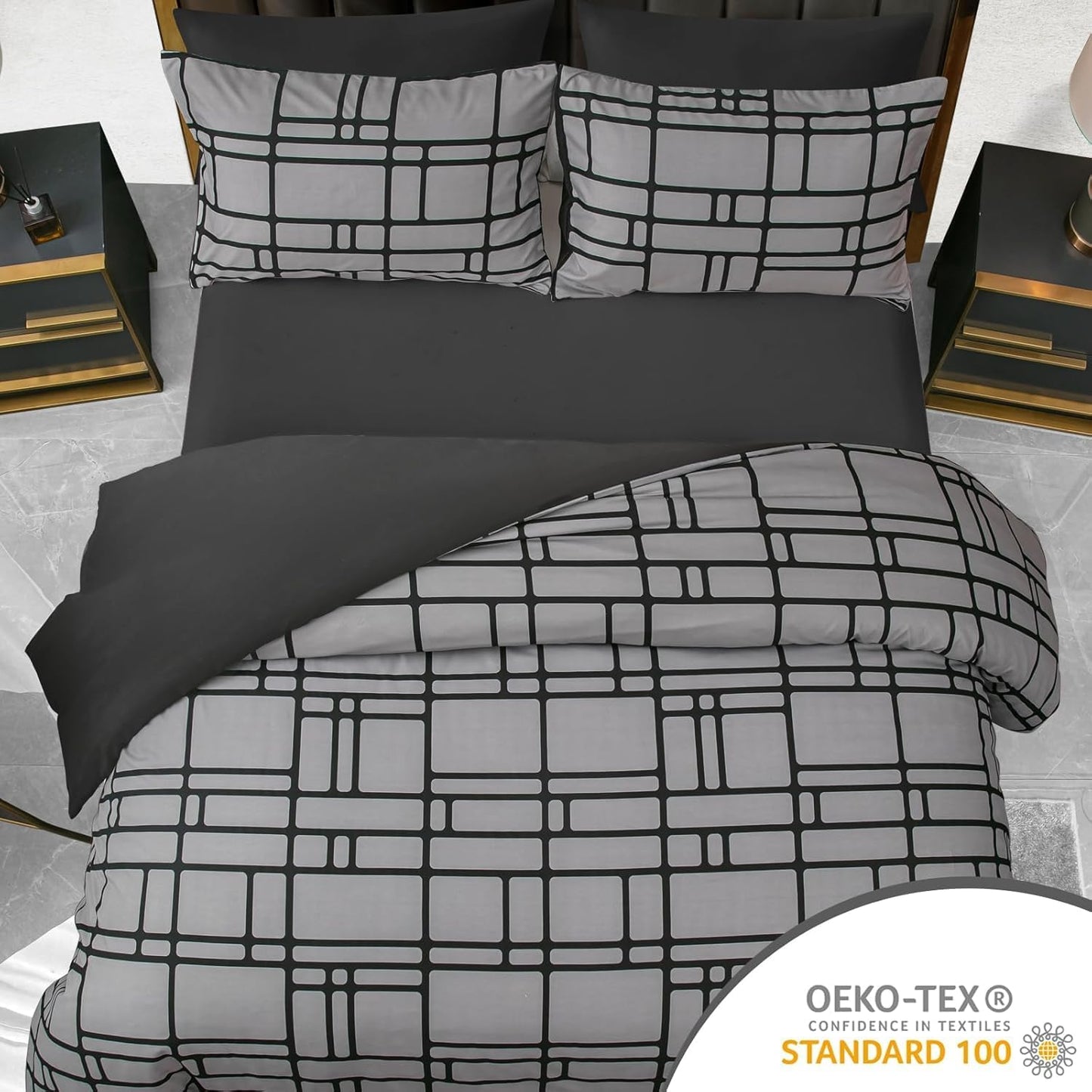 Pamposh Double Duvet Set Premium Brushed Microfiber Duvet Cover Double Ultrasoft Hypoallergenic Duvet Double Cover Set Non Iron Luxury Bedding Sets With Zipper Closure