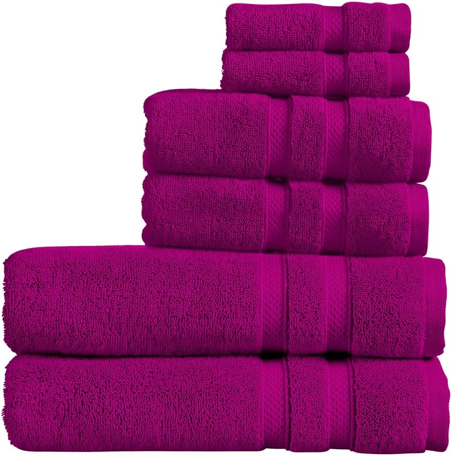 Christy Chroma Bath Towel Set | Set of 6 | 2 Bath 2 Hand 2 Face | Highly Absorbent Heavyweight 675GSM | Bold and Bright | Soft Smooth Shower Towels | 100% Cotton | Sustainably Made | Ash Grey