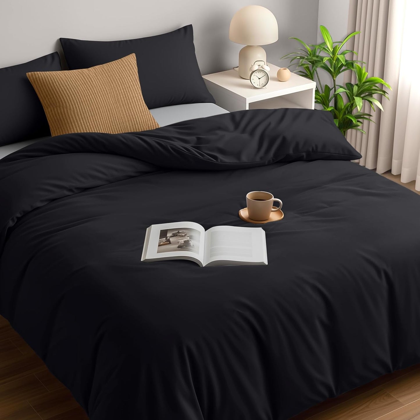 Utopia Bedding Duvet Cover Double - Soft Microfibre Polyester - Bedding Quilt Cover Set, with Pillow cases (Grey)
