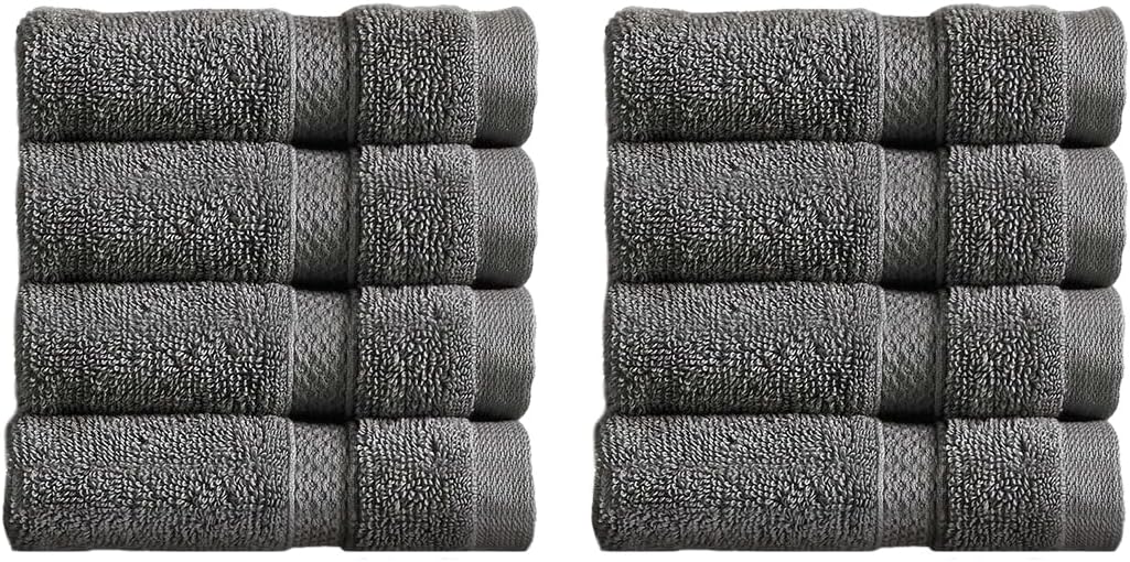Christy Chroma Bath Towel Set | Set of 6 | 2 Bath 2 Hand 2 Face | Highly Absorbent Heavyweight 675GSM | Bold and Bright | Soft Smooth Shower Towels | 100% Cotton | Sustainably Made | Ash Grey