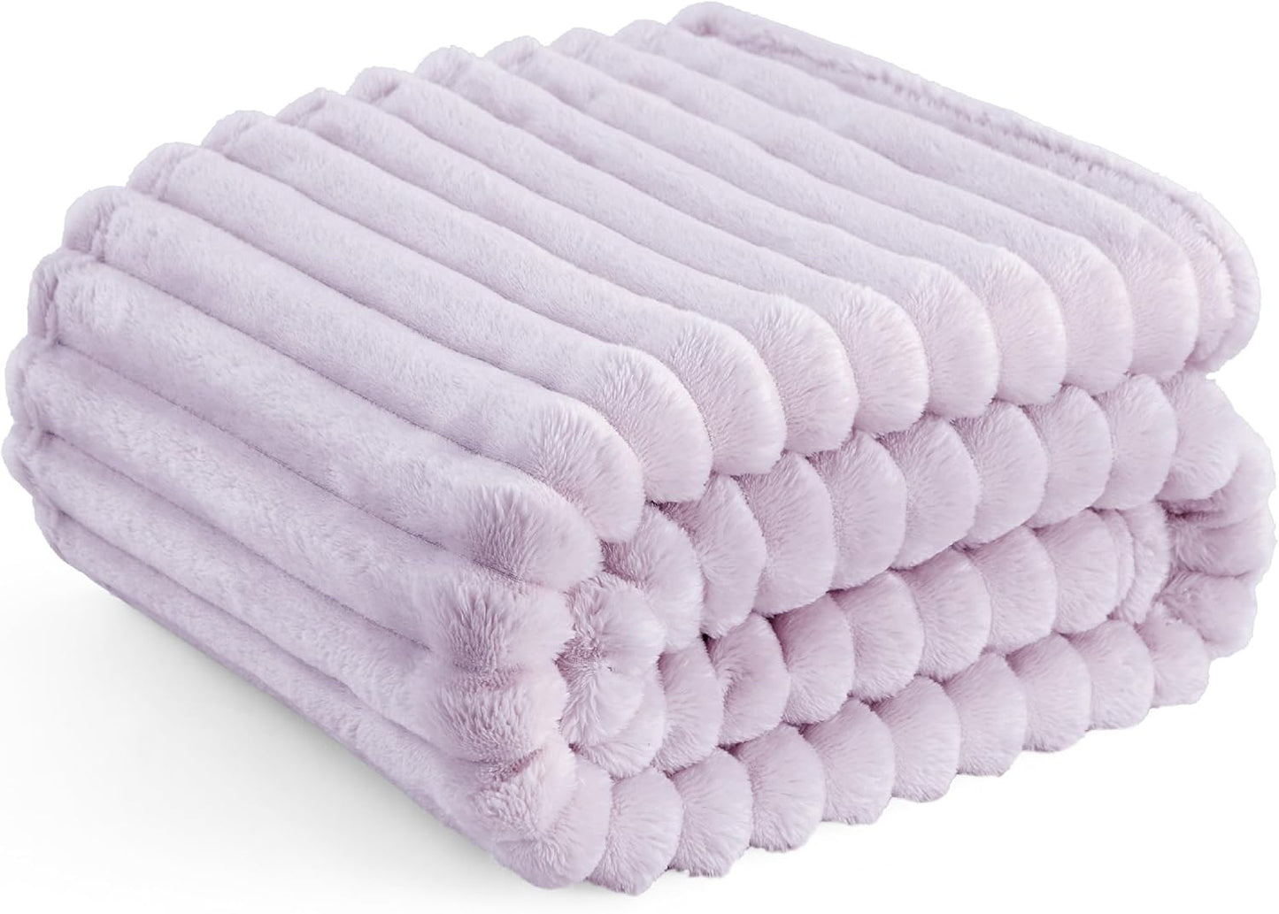 Bedsure Fleece Throw Blanket for Sofa - Fluffy Cosy Warm Blankets for Bed, Soft Cute Single Throw Gifts for Women and Girls, Ashley Blue, 130x170 cm