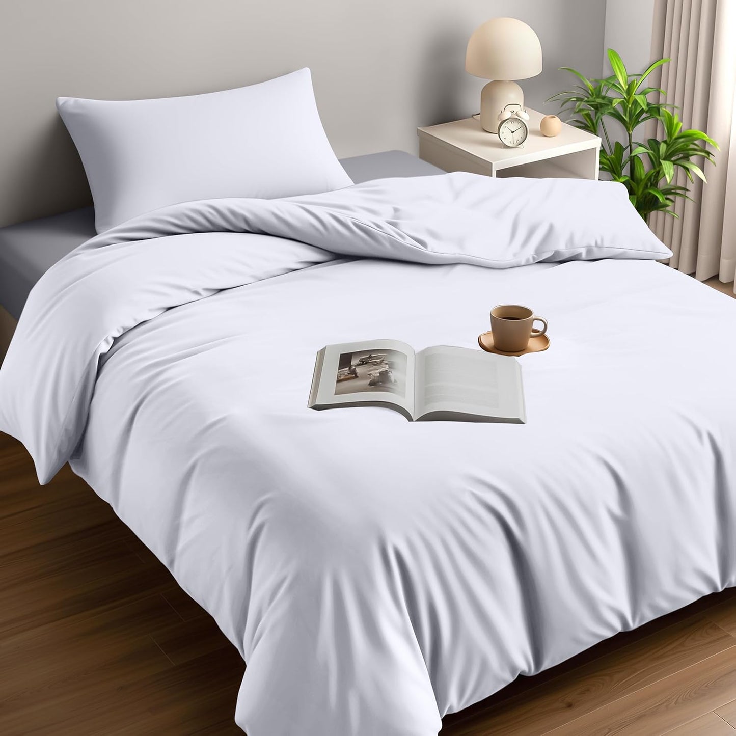 Utopia Bedding Duvet Cover Double - Soft Microfibre Polyester - Bedding Quilt Cover Set, with Pillow cases (Grey)