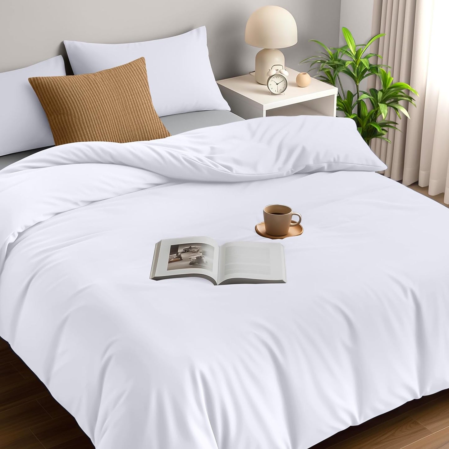 Utopia Bedding Duvet Cover Double - Soft Microfibre Polyester - Bedding Quilt Cover Set, with Pillow cases (Grey)