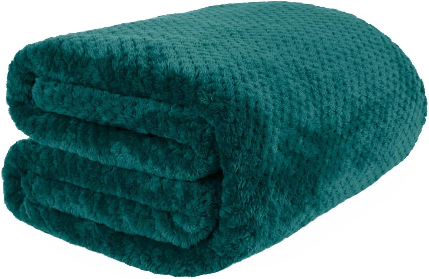 Dreamscene Sofa Throw Blanket, Soft Cosy Warm Honeycomb Waffle Fluffy Fleece Blankets for Bed Single Bed Throws Faux Fur Charcoal Grey Throw for Sofa, 125 x 150cm