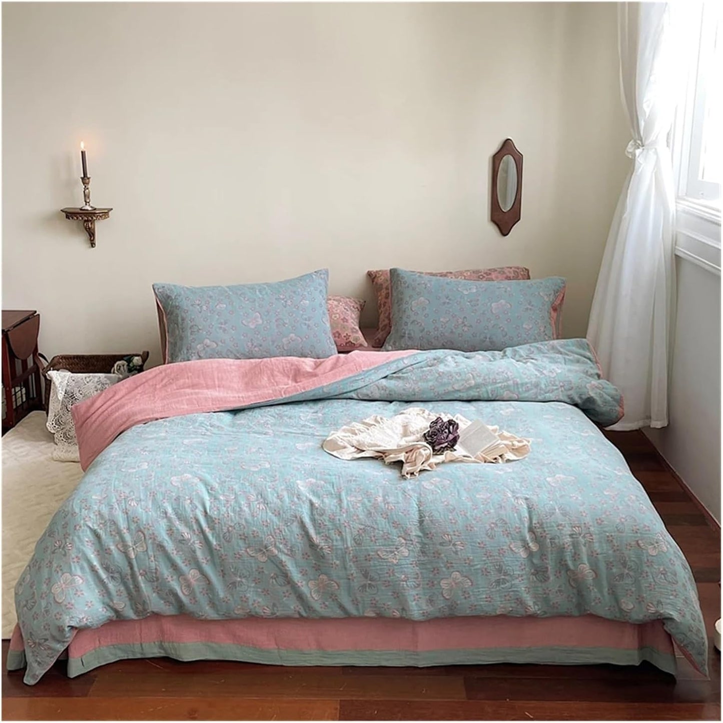 Butterfly Garden Cotton Gauze Bedding Set(4 PCS)