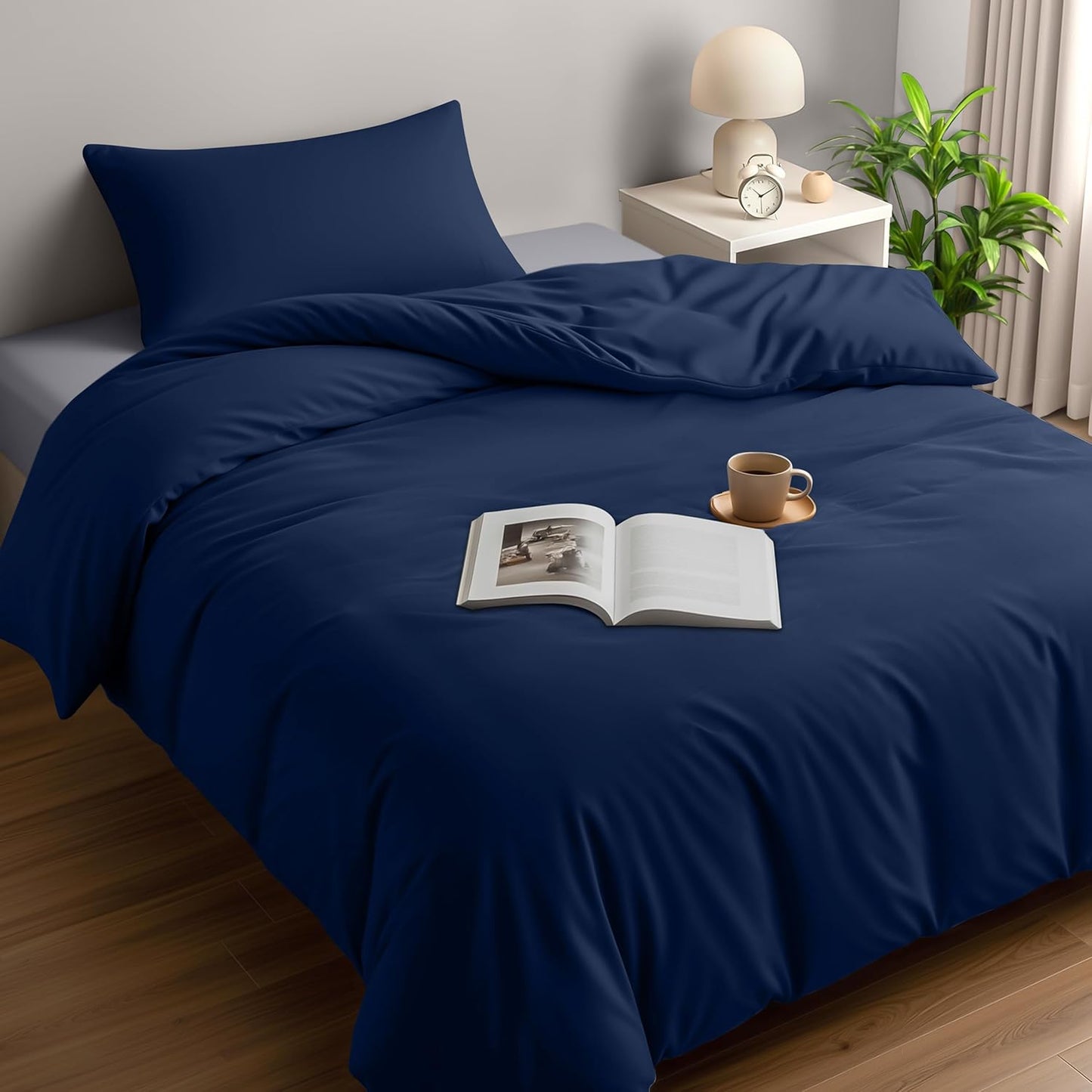 Utopia Bedding Duvet Cover Double - Soft Microfibre Polyester - Bedding Quilt Cover Set, with Pillow cases (Grey)