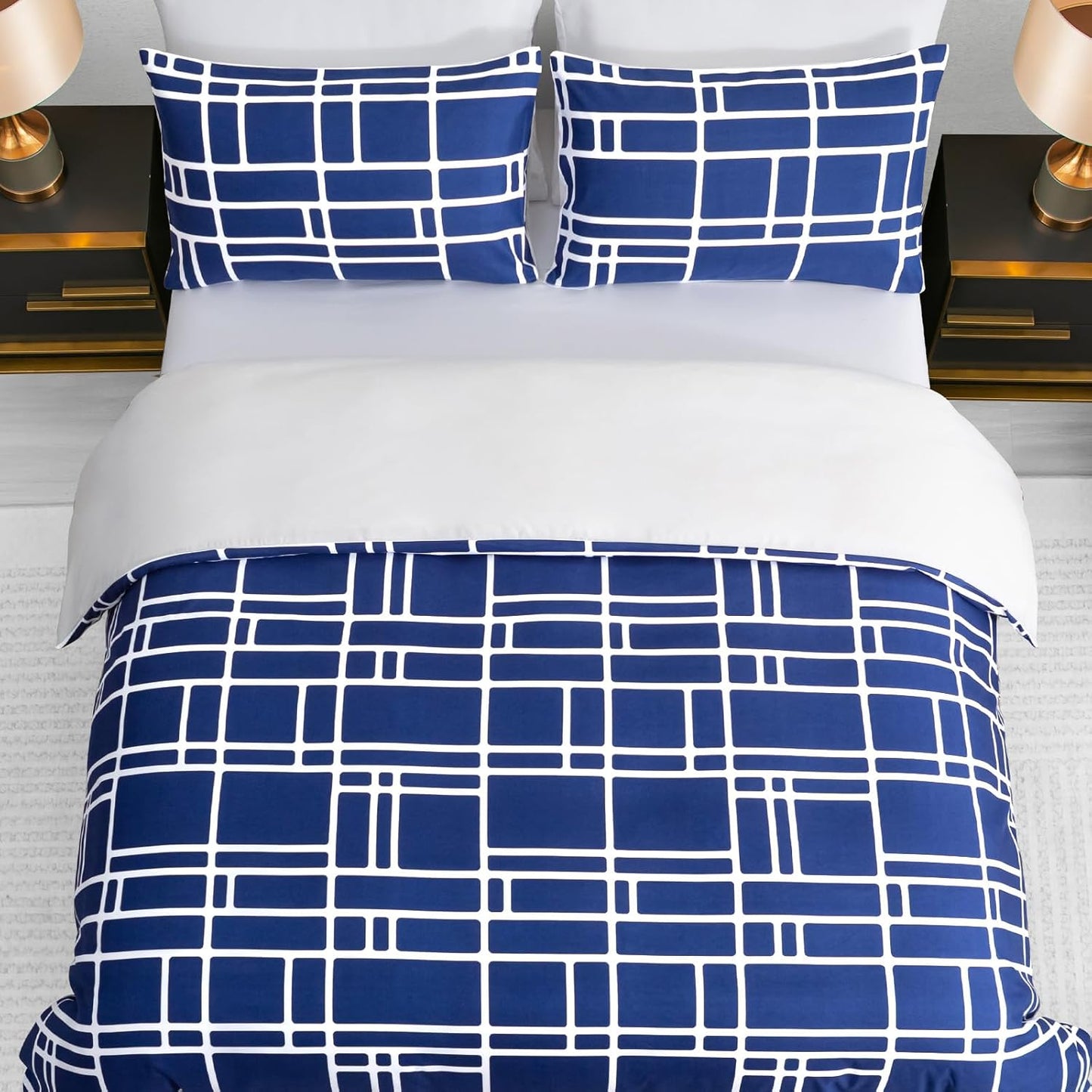 Pamposh Double Duvet Set Premium Brushed Microfiber Duvet Cover Double Ultrasoft Hypoallergenic Duvet Double Cover Set Non Iron Luxury Bedding Sets With Zipper Closure