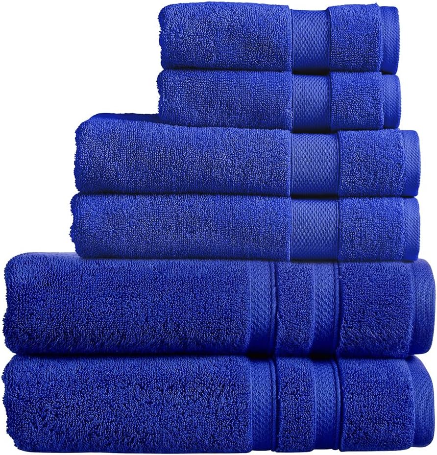 Christy Chroma Bath Towel Set | Set of 6 | 2 Bath 2 Hand 2 Face | Highly Absorbent Heavyweight 675GSM | Bold and Bright | Soft Smooth Shower Towels | 100% Cotton | Sustainably Made | Ash Grey