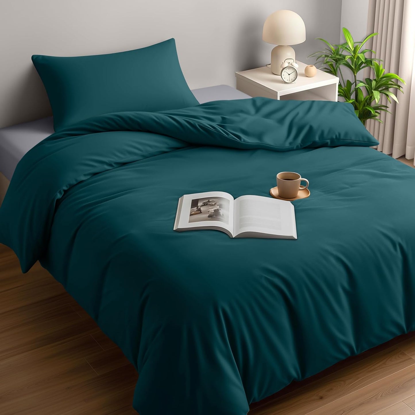 Utopia Bedding Duvet Cover Double - Soft Microfibre Polyester - Bedding Quilt Cover Set, with Pillow cases (Grey)